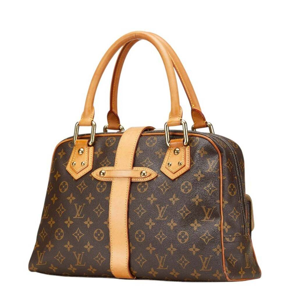 Louis Vuitton Monogram Manhattan GM Handbag/Boston Bag M40025 Brown Leather W... - Picture 2 of 16